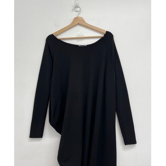 Marcella NYC Kensington Asymmetric Long Sleeve Minimalist Capsule Midi Dress XS - Picture 4 of 10